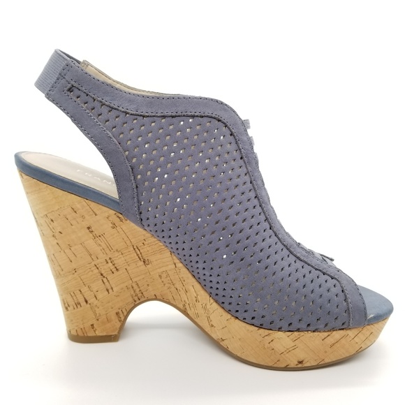 Franco Sarto Gizmo Perforated Wedge Sandals Sz 6.5 - Picture 7 of 8